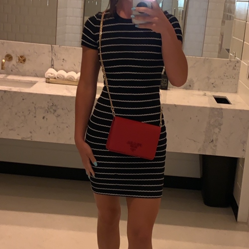 Michael Kors Outlet Black and White Dress, XS